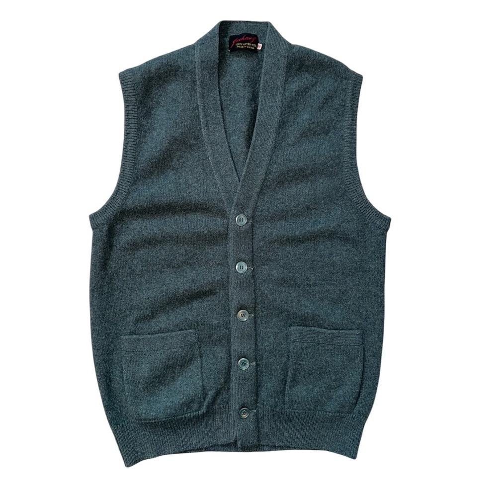 Vintage JACKMAY Lambswool Buttoned Sweater Vest